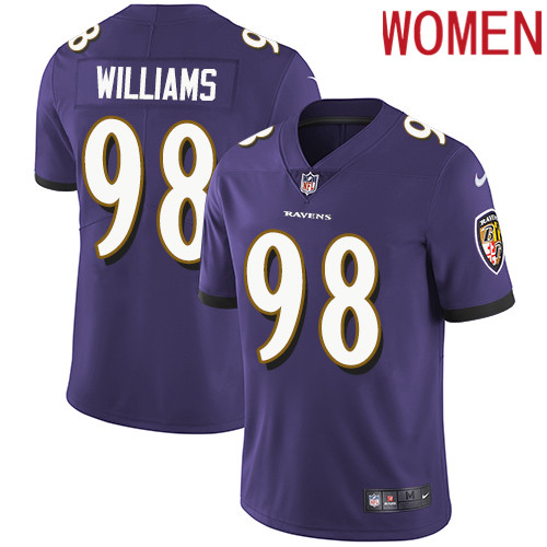 2019 Women Baltimore Ravens #98 Brandon Williams purple Nike Vapor Untouchable Limited NFL Jersey